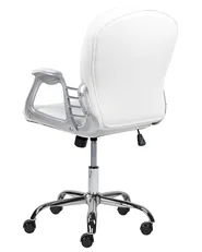 Desk Chair PRINCESS Faux Leather White_855626