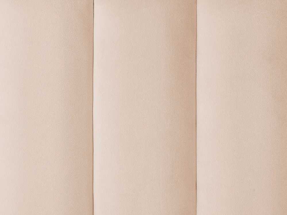 Bett mit Lattenrost Samtstoff MIRIBEL 160 x 200 cm Beige_870640