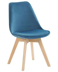 Esszimmerstuhl 2er Set DAKOTA II Samtstoff Blau_868053