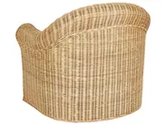 Lounge Set mit Tisch 5-Sitzer LIVADEIA Rattan Naturfarben_920173