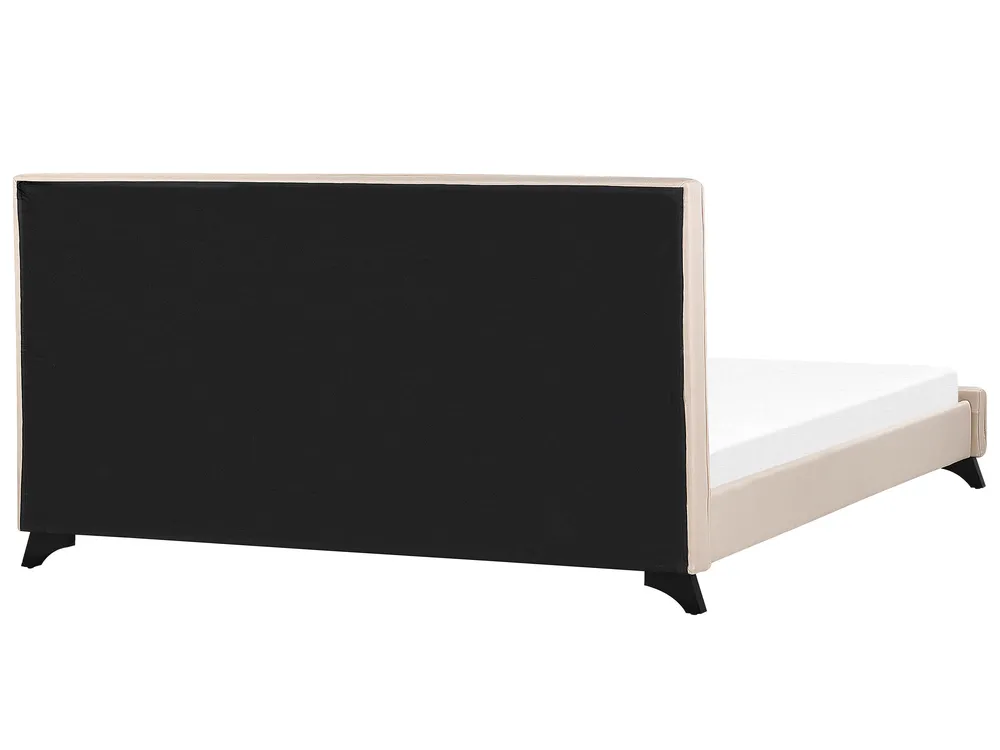 Bett mit Lattenrost Stoff AMBASSADOR 180 x 200 cm Beige_777319