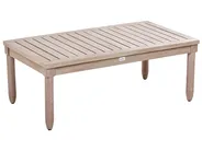 Lounge Set mit Tisch 4-Sitzer CREMONA Akazienholz Braun / Grau rechtsseitig_1099552