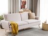 Schlafsofa 3-Sitzer VETTRE Samtstoff Hellbeige
