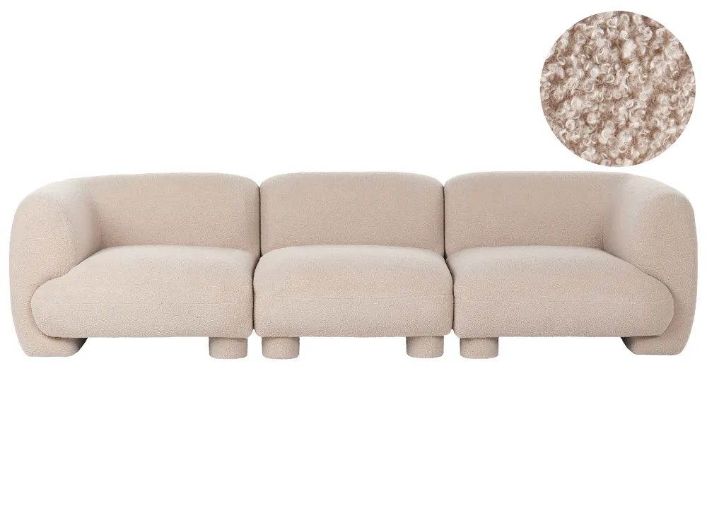 Modulsofa 3-Sitzer MJALBI Bouclé Beige