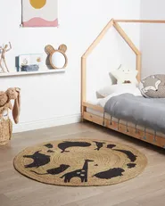 Kinderteppich EARTH Beige ø 120 cm Jute_909403