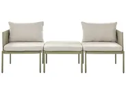 Lounge Set mit Tisch 2-Sitzer TERRACINA Metall Olivgrün_863724