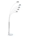 Stehlampe FLINDERS verstellbar Metall Silber