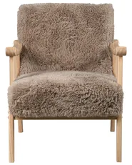 Armchair LEKNES Faux Fur Taupe_1019281