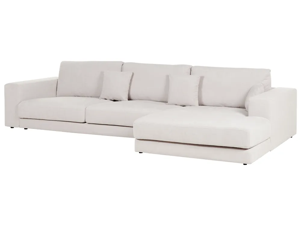 Ecksofa 5-Sitzer LOFOTEN Stoff Cremeweiß linksseitig_900513