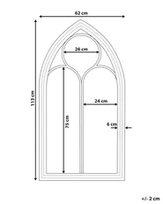 Wall Mirror TRELLY 62 cm 113 cm Metal Black_819043