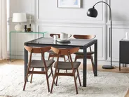 Ausziehbarer Esstisch GRANADA Schwarz 120/160 cm 80 cm_820883