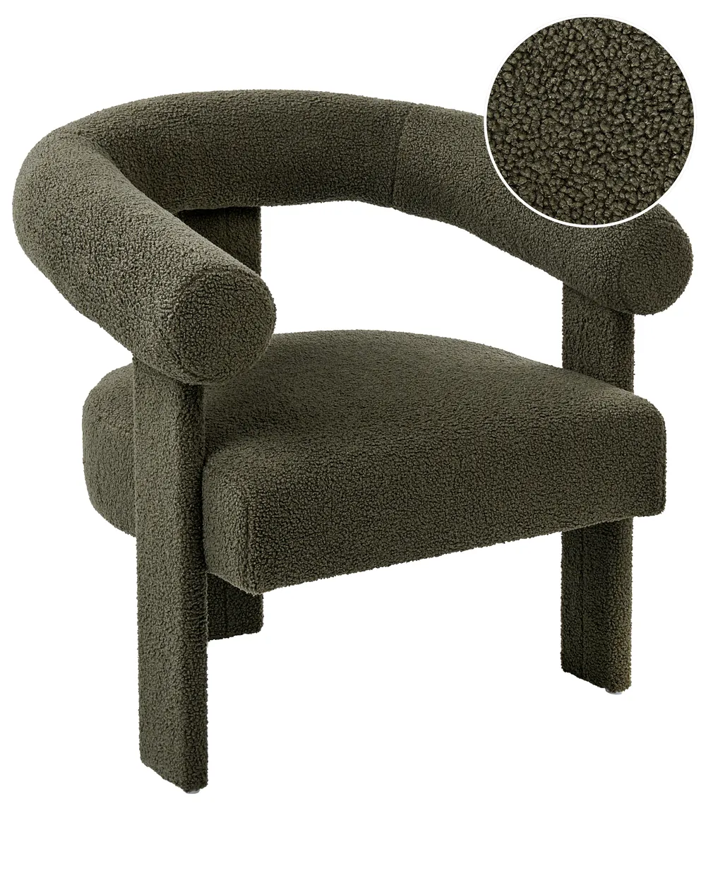 Sessel ILBRO Bouclé Dunkelgrün