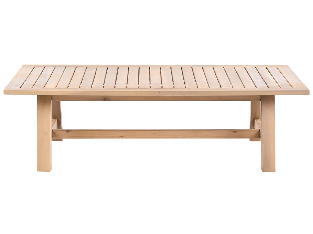 Lounge Set mit Tisch und Ottomane 5-Sitzer SUMBA Akazienholz Hellbraun_1087350
