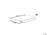 Gartenstuhlkissen 6er Set TOLVE 39 x 31 cm Cremeweiß_897952