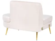 Halbrundes Sofa 4-Sitzer MOSS Samtstoff Hellbeige_851375