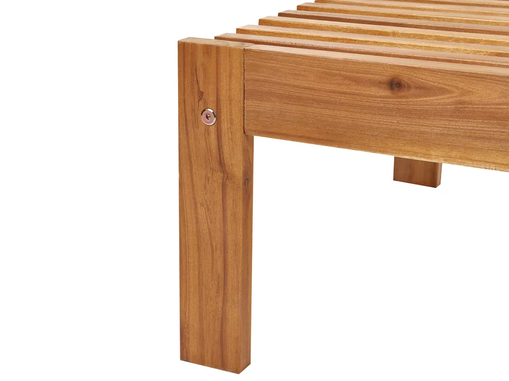 Sun Lounger BELLANO Reclining Acacia Wood Brown_922264