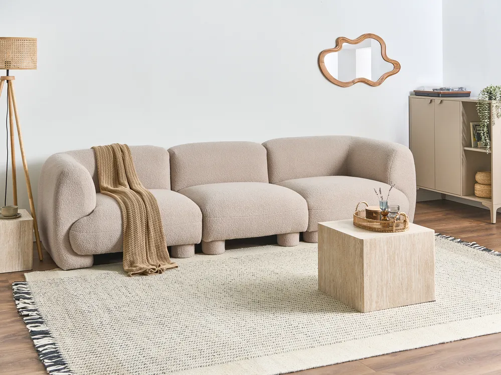 Modulsofa 3-Sitzer MJALBI Bouclé Beige_1100234