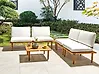 Lounge Set mit Tisch 4-Sitzer FRASCATI modular zertifiziertes Akazienholz Cremeweiß