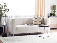 Sofa 3-Sitzer FLORO Chenillegewebe Cremeweiß_916611