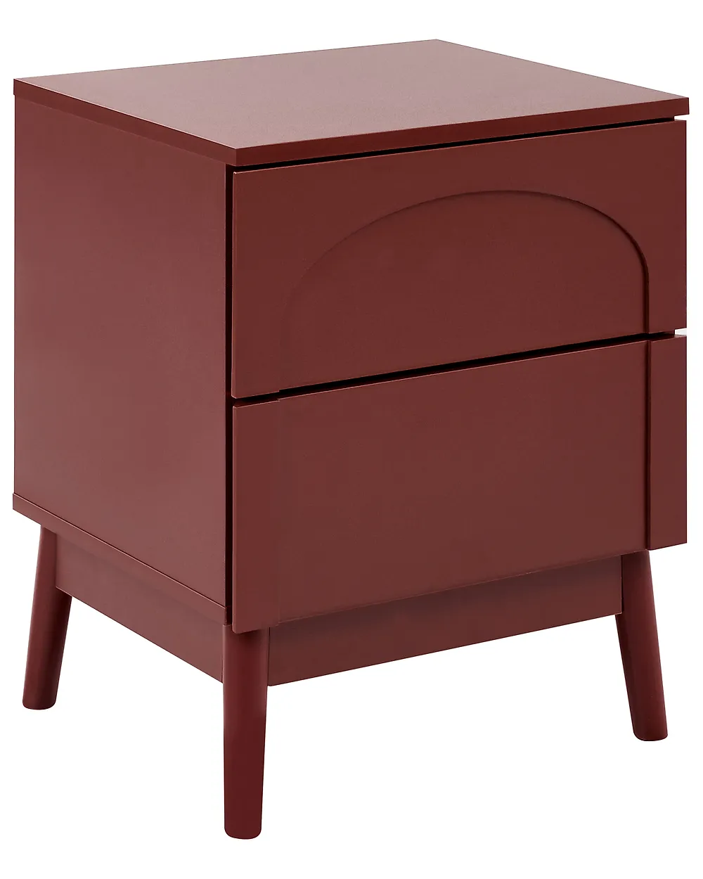 2 Drawer Bedside Table BOULIA Burgundy