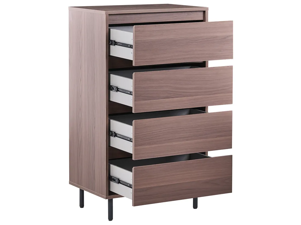 Kommode mit 4 Schubladen NIKEA Dunkelbraun_1061127