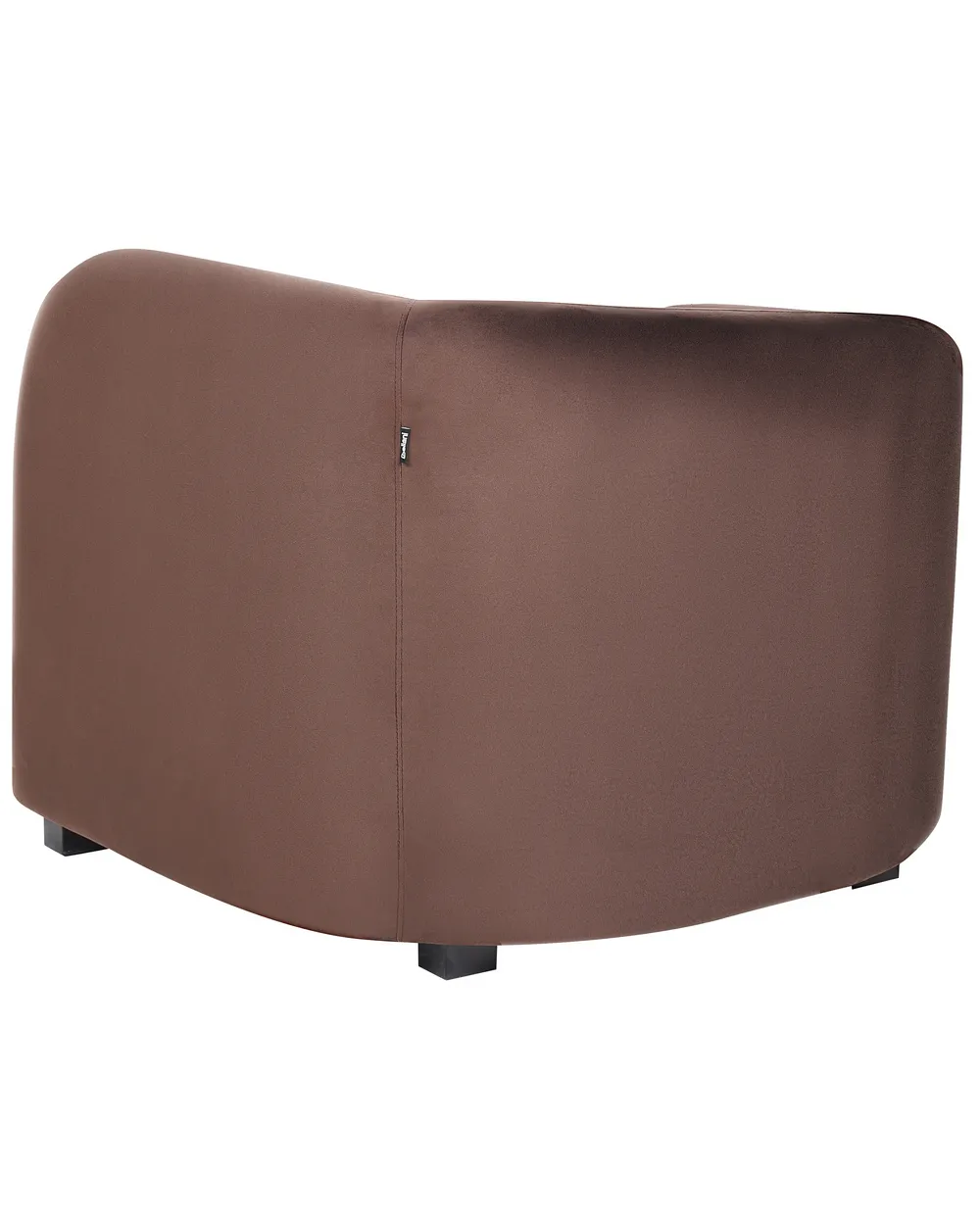 Living Room Set 5 Seater VELTADA Velvet Dark Brown_1028396