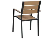 Gartenmöbel Set 6-Sitzer VERNIO Braun / Schwarz_862897