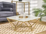 Couchtisch MALIBU Marmor Optik / Gold_710840