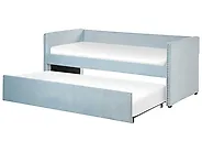 Trundle Bed Velvet TROYES 90 x 200 cm (EU Single) Light Blue_837053