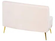 Halbrundes Sofa 4-Sitzer MOSS Samtstoff Hellbeige_851371