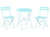 Bistro Set klappbar FIORI Metall Türkis