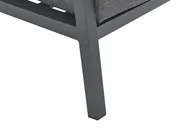 Garden Lounge Set with Table 4 Seater DELIA Metal Grey_798463
