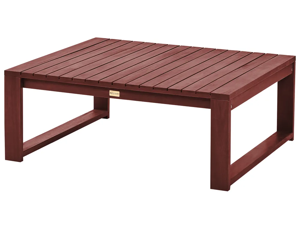 Lounge Set mit Tisch 4-Sitzer TIMOR modular Akazienholz Dunkelrot_856583