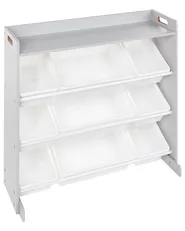 Shelf with 9 Storage Boxes COLLIE 78 cm Grey_963112