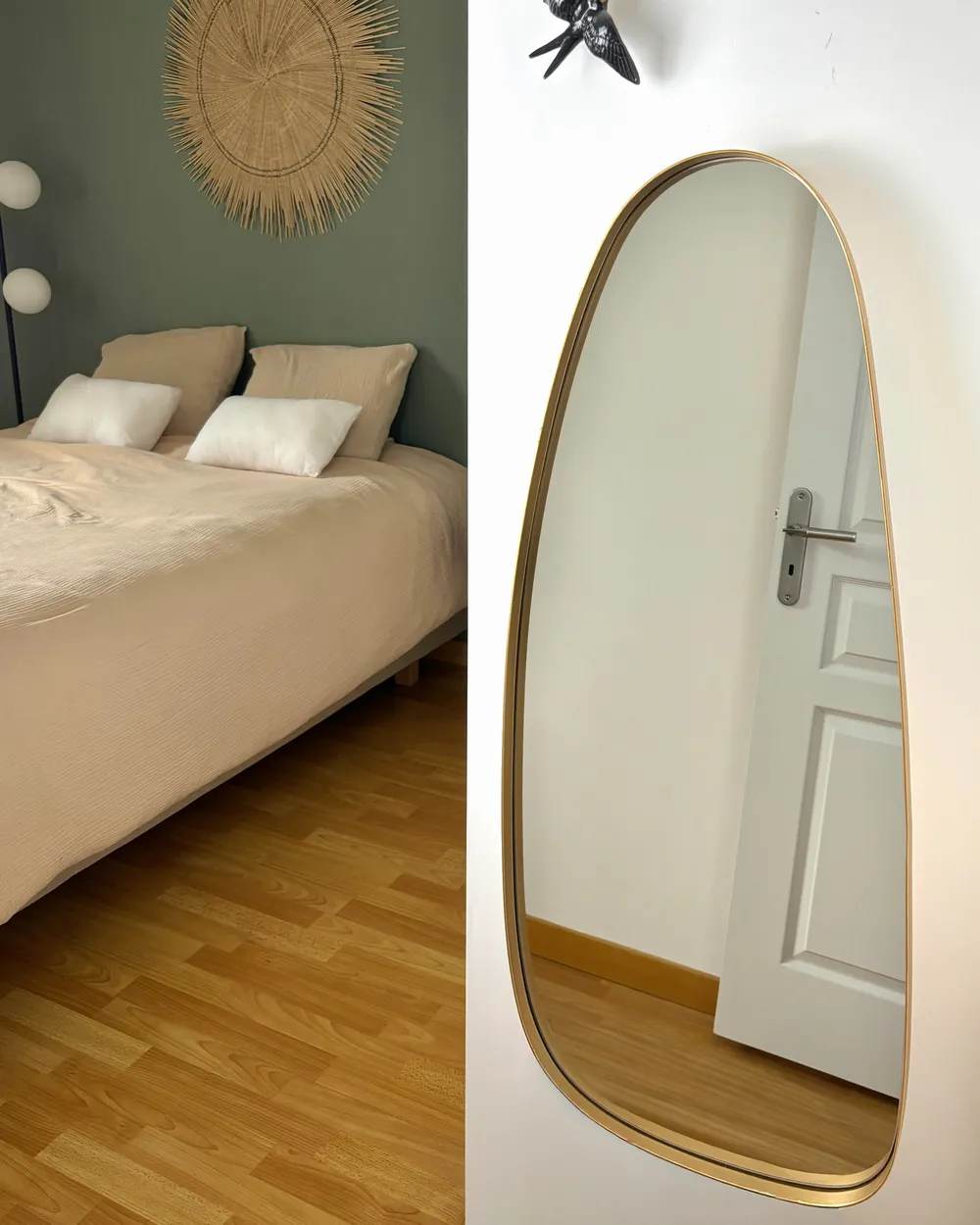 Wandspiegel CERGY 39 cm 95 cm Metall Gold_1018055