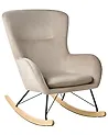 Schaukelsessel ELLAN Samtstoff Beige
