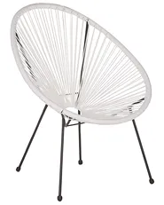 Gartenstuhl 2er Set ACAPULCO II Polyrattan Weiß_811610
