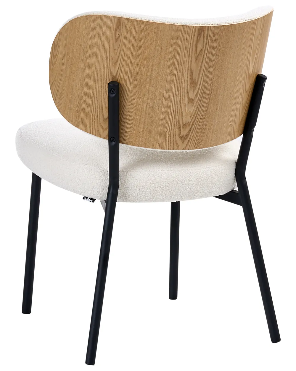 Set of 2 Dining Chairs WONDER Boucle Off-White_1058417