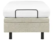 Verstellbares Bett ohne Kopfteil Stoff DUKE II 80 x 200 cm Beige_988179