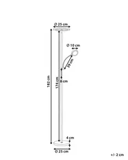 LED staande lamp ESKALDE  met afstandsbediening met dimmer Metaal Zwart_1141403