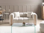 Sofa 2-Sitzer MORSIL Bouclé Cremeweiß_1057324