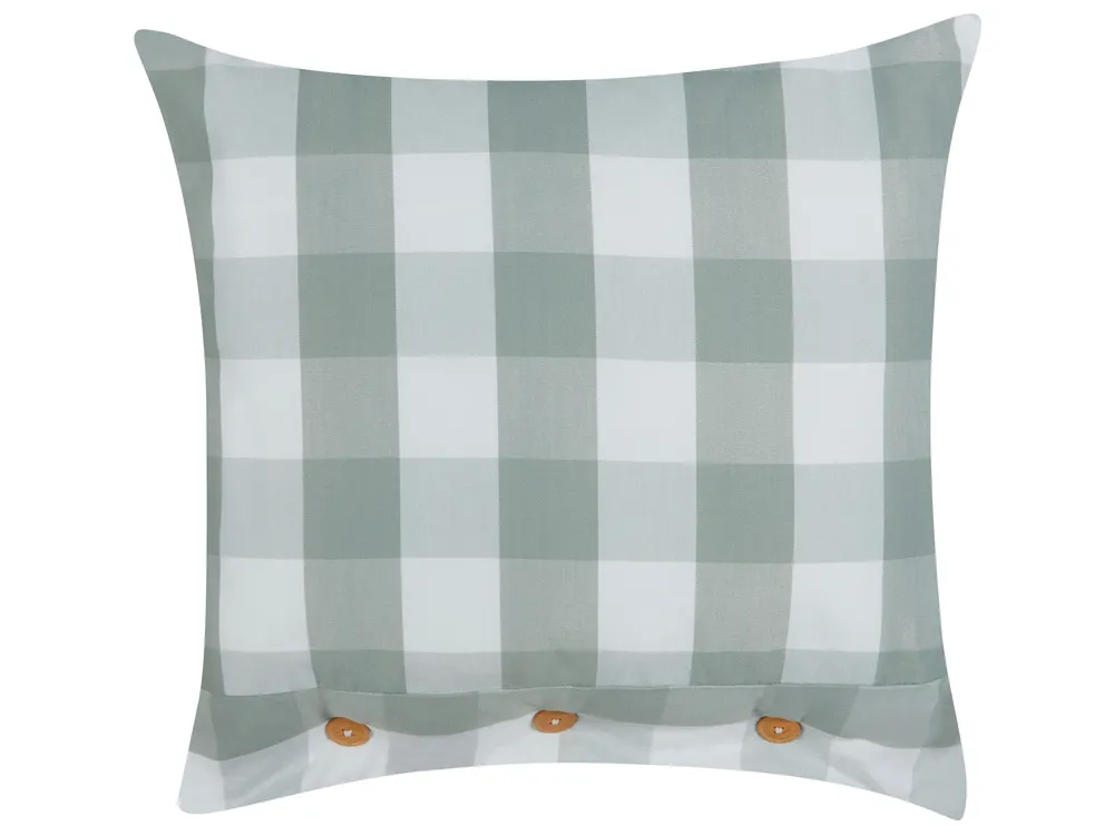 Dekokissen 2er Set TAMNINE 45 x 45 cm Mintgrün Kariertes Muster_902327