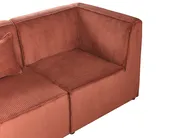 Modular Corner Sofa 4 Seater LEMVIG Corduroy Golden Brown Right Hand_1054985