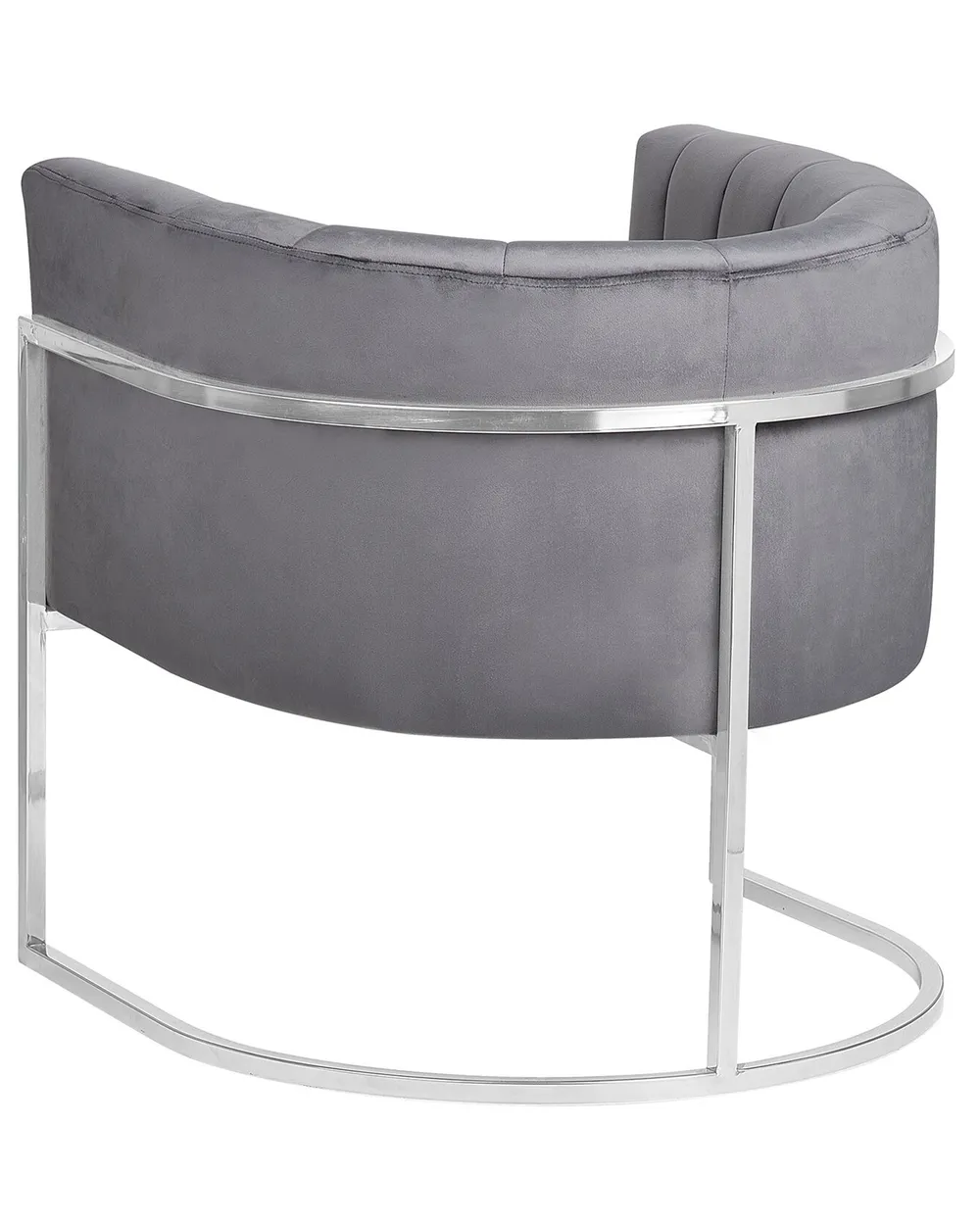 Sessel LARVIK Samtstoff Grau_747082