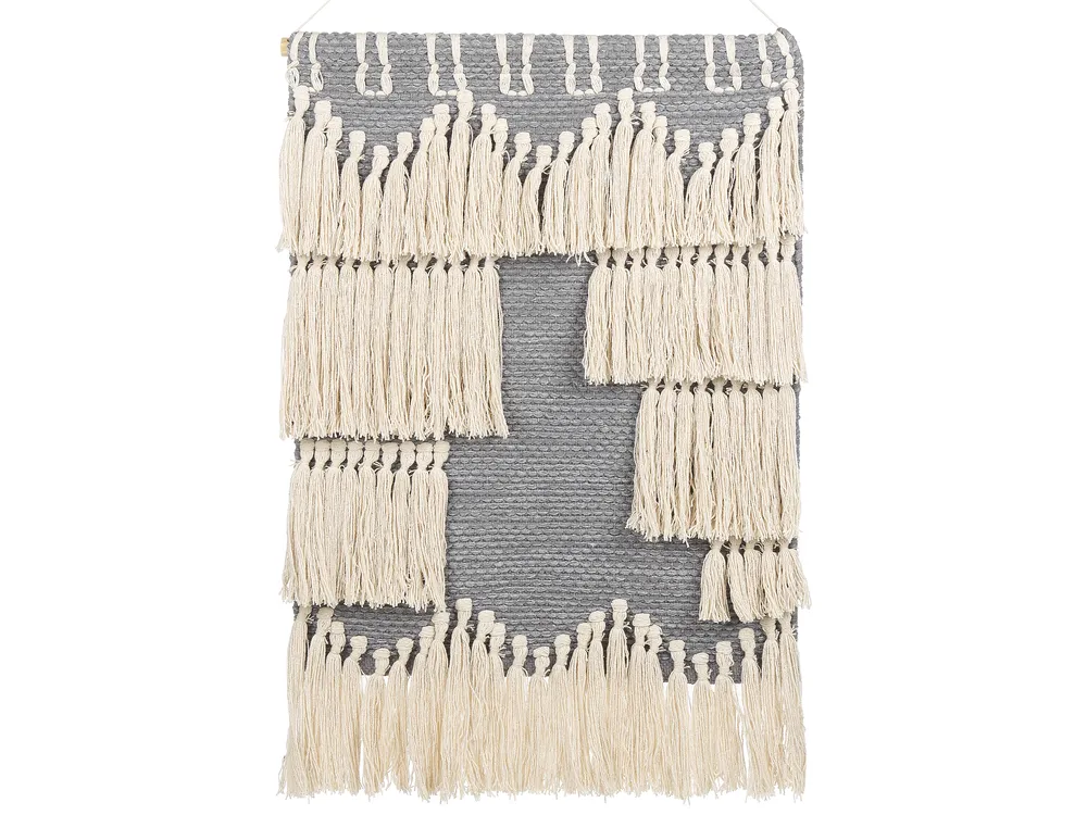 Wandbehang MAHRI Baumwolle 106 cm Grau