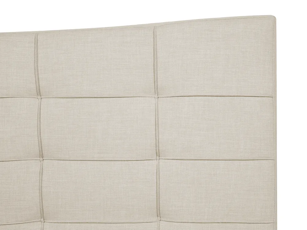 Bett mit Lattenrost Stoff LANNION 180 x 200 cm Hellbeige_759687