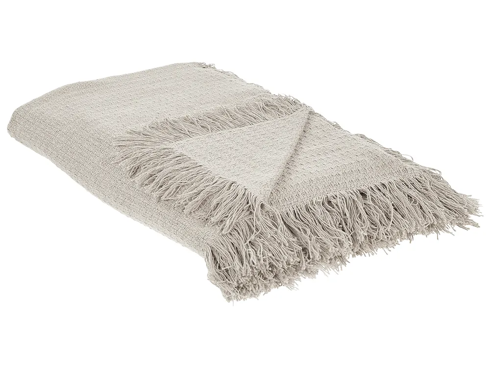 Tagesdecke YERBENT Baumwolle 200 x 220 cm Hellgrau