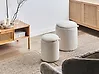 Pouf mit Stauraum 2er Set BEREA Bouclé Cremeweiß