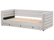 Tagesbett mit Stauraum Samtstoff MEUDON 90 x 200 cm Grau_1022097