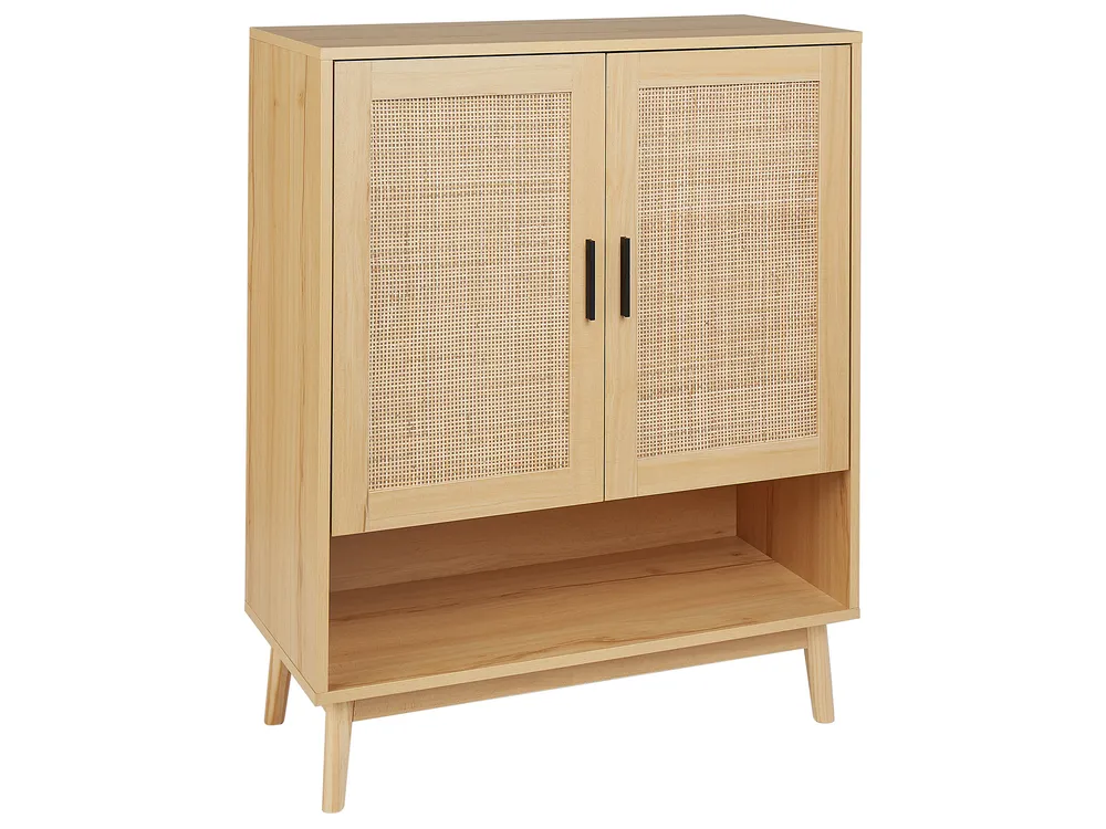 Schuhschrank PEROTE Rattan Hellbraun